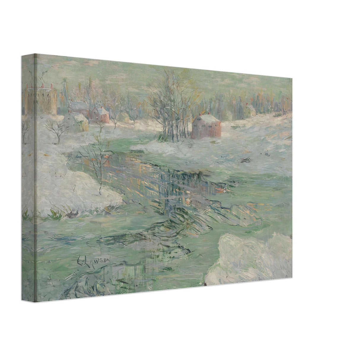Winter Landscape by Ernest Lawson, canvas, view 2