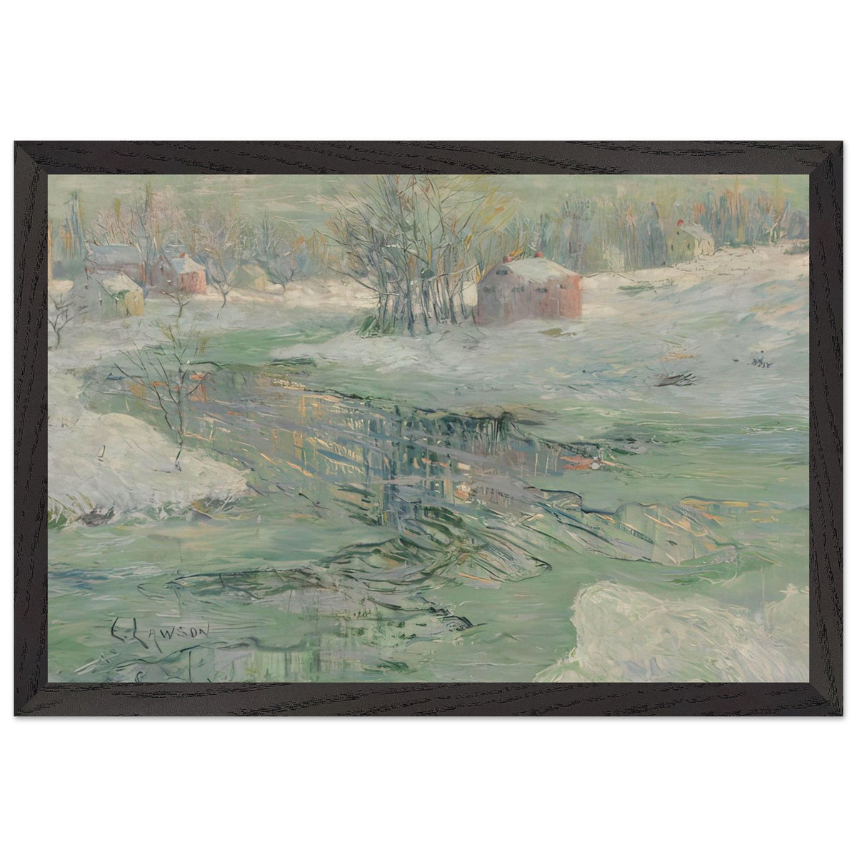 Winter Landscape by Ernest Lawson, framed poster, view 2