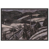 Winter Landscape by Istvan Nagy, framed poster