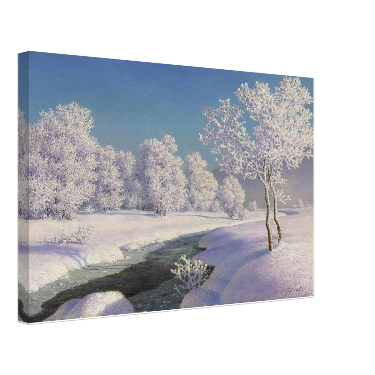 Winter Landscape by Ivan Fedorovich Choultse, canvas