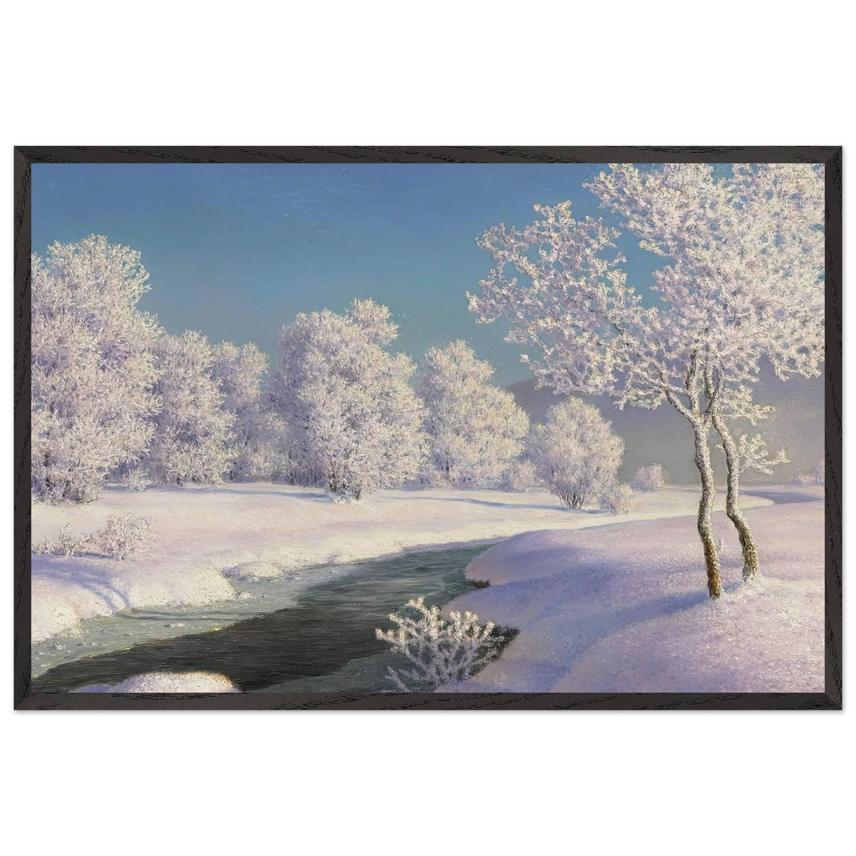 Winter Landscape by Ivan Fedorovich Choultse, framed poster