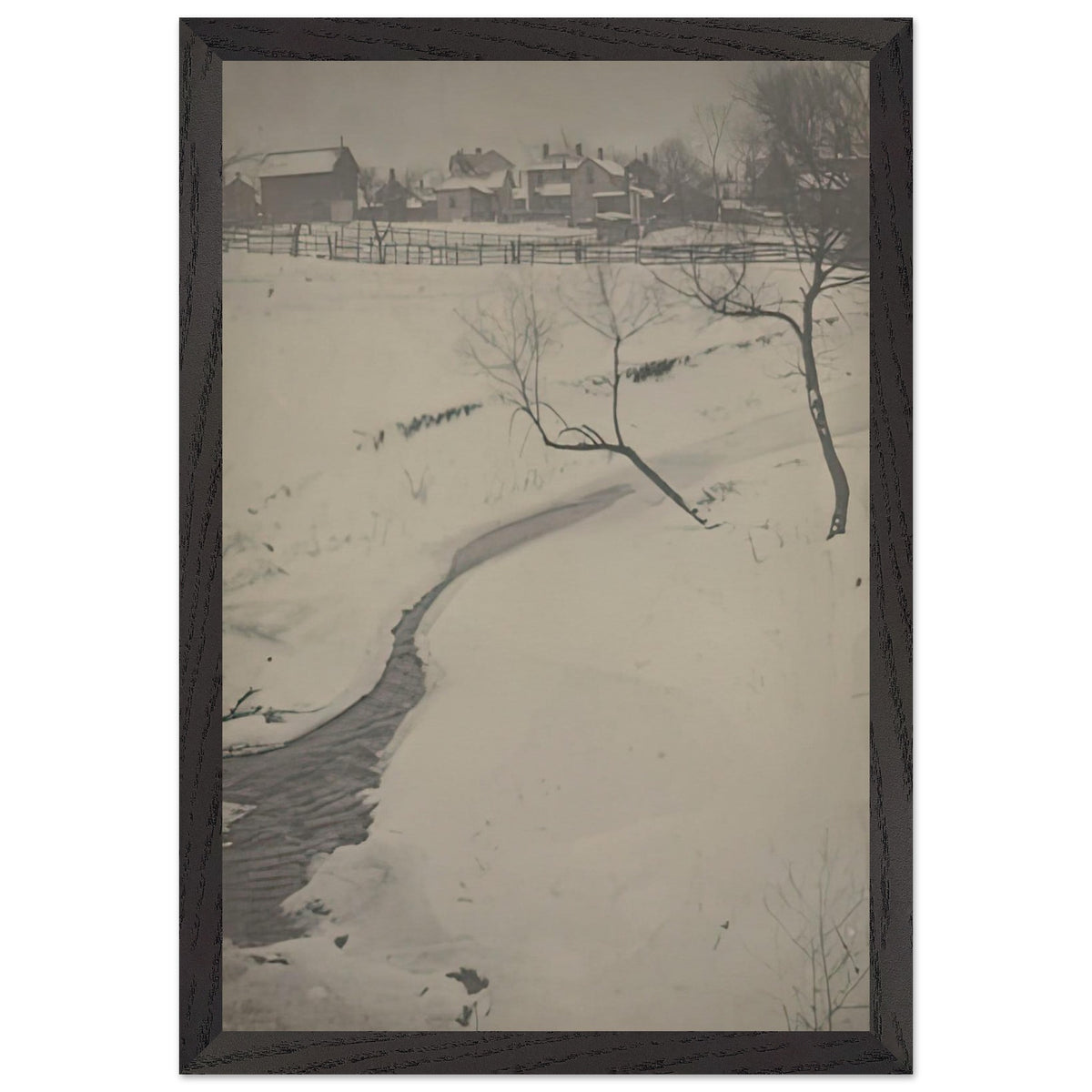 Winter Landscape, Newark, Ohio by Clarence White, framed poster, view 2