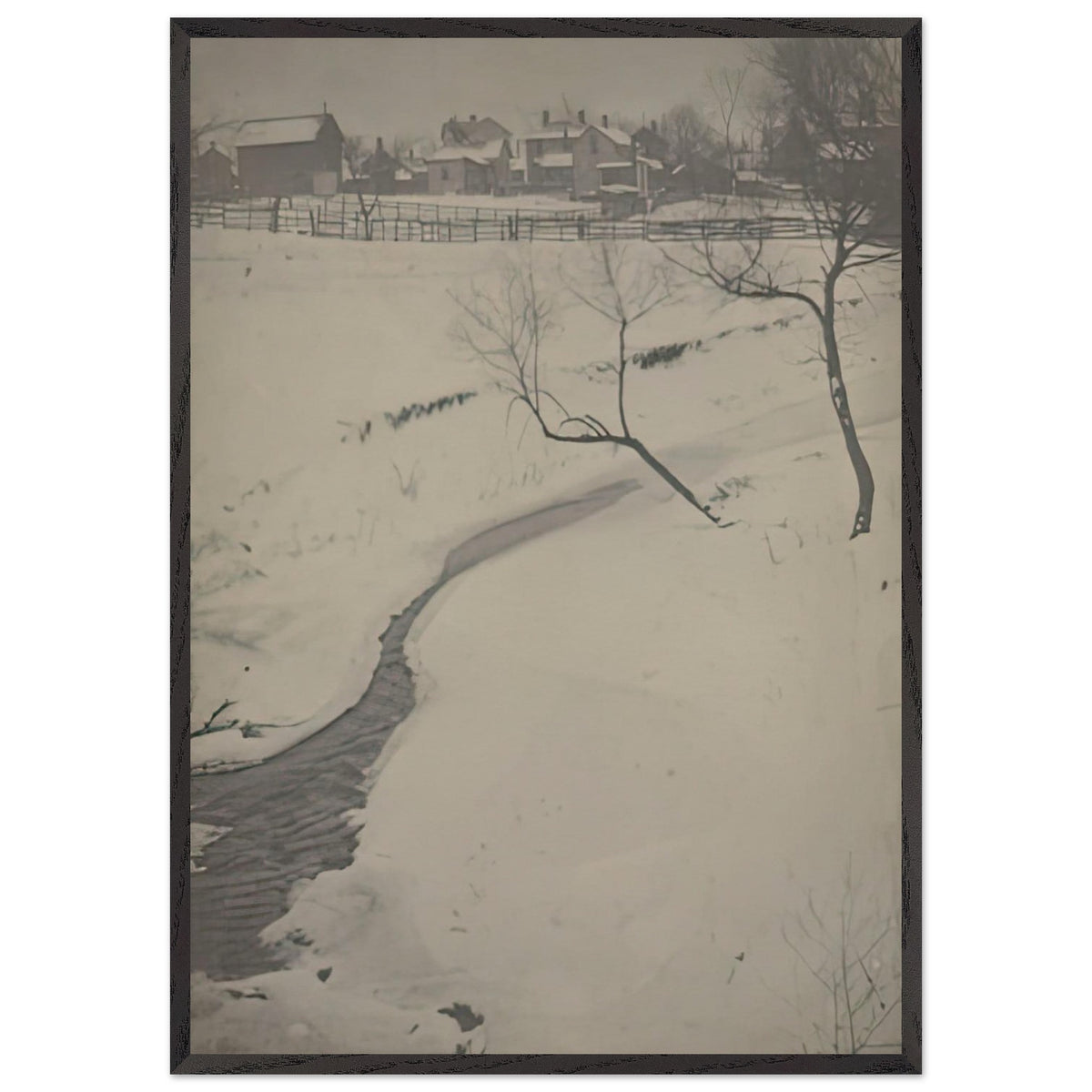 Winter Landscape, Newark, Ohio by Clarence White, framed poster, view 3