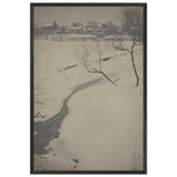 Winter Landscape, Newark, Ohio by Clarence White, framed poster