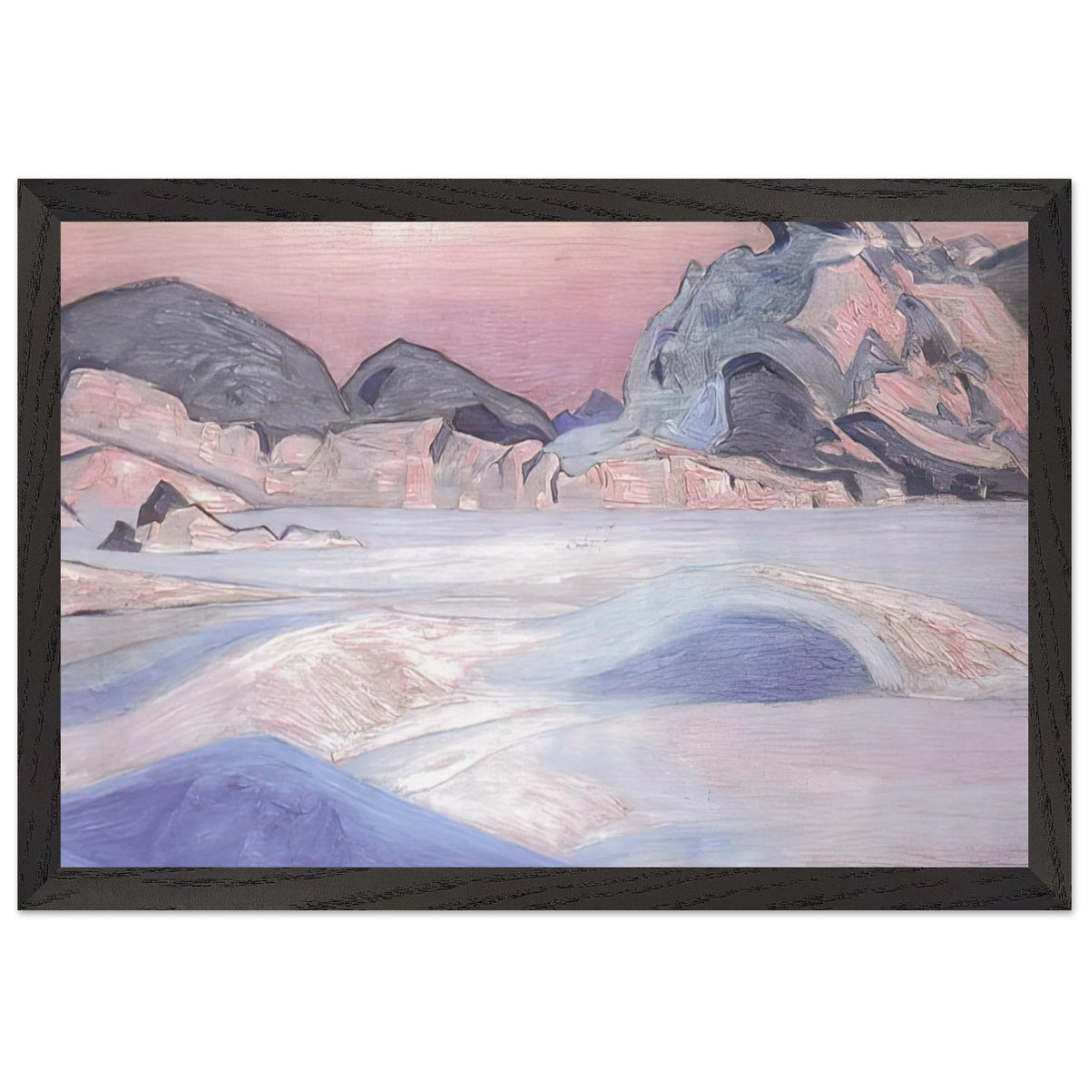 Winter Landscape by Nicholas Roerich, framed poster, view 2