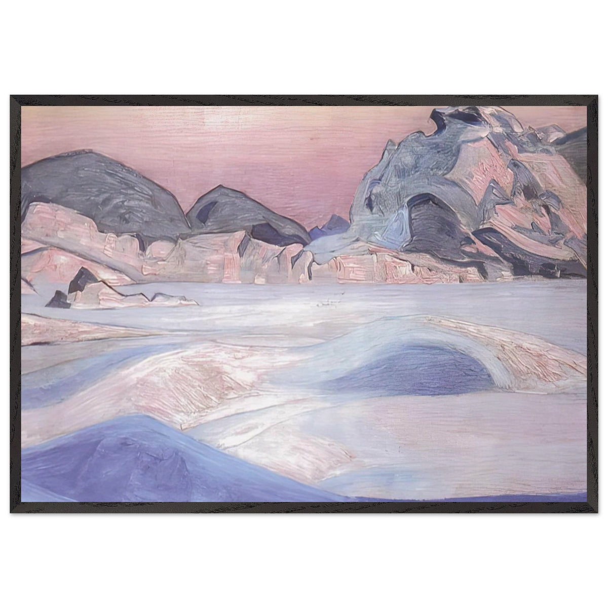 Winter Landscape by Nicholas Roerich, framed poster, view 3