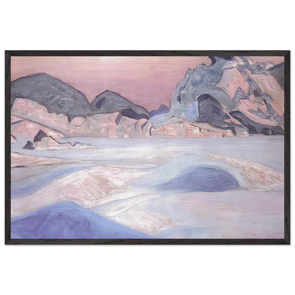 Winter Landscape by Nicholas Roerich, framed poster
