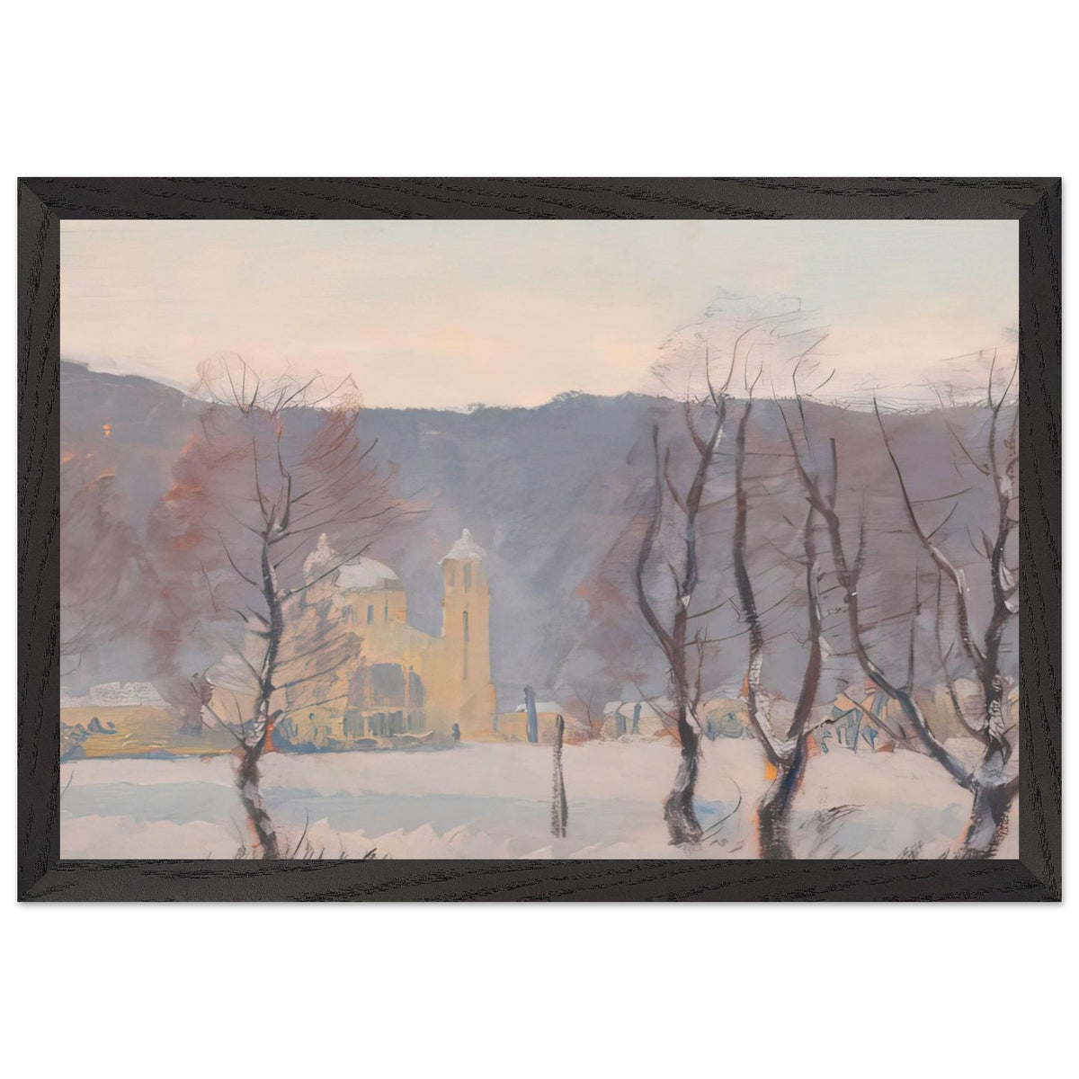 Winter Landscape by Stefan Popescu, framed poster, view 2