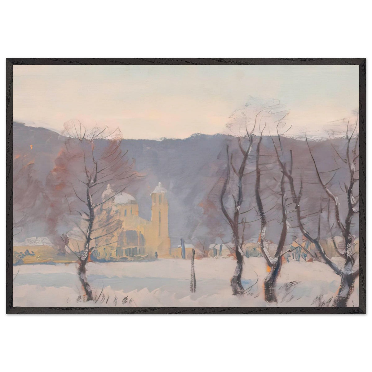 Winter Landscape by Stefan Popescu, framed poster, view 3