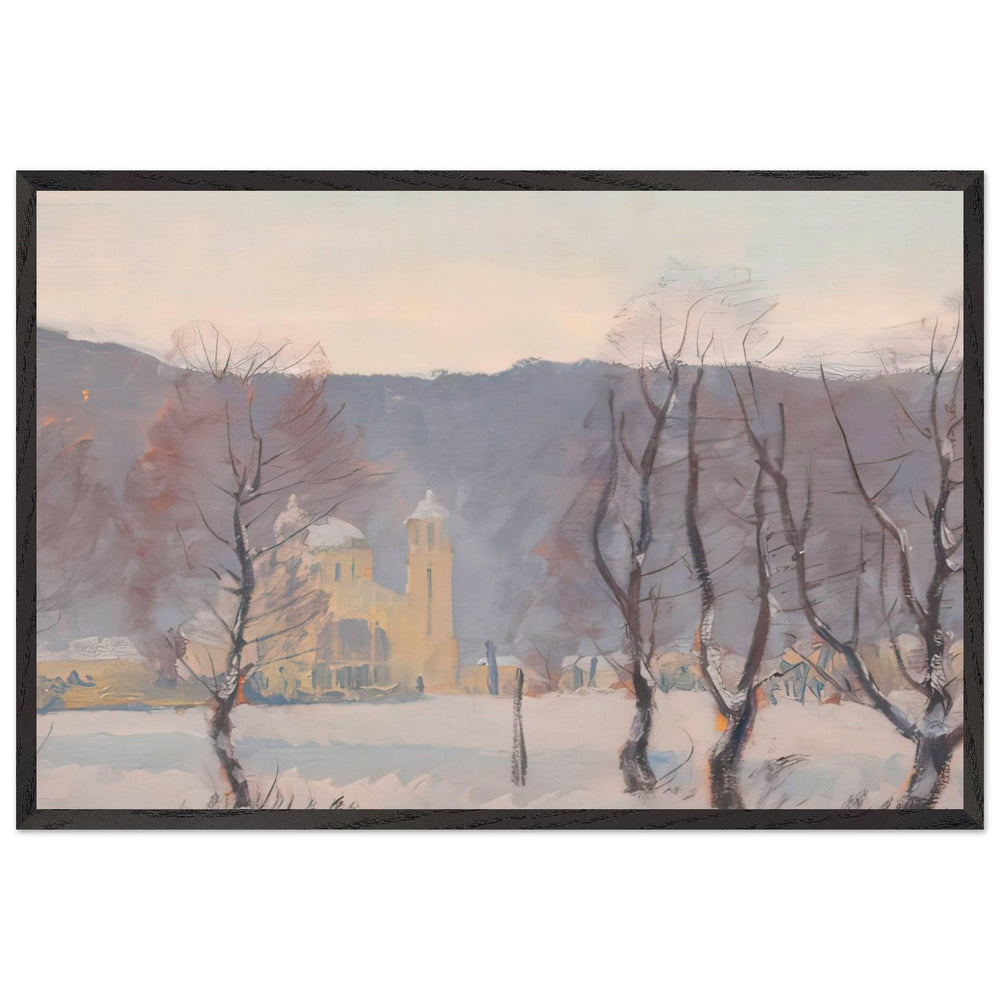 Winter Landscape by Stefan Popescu, framed poster
