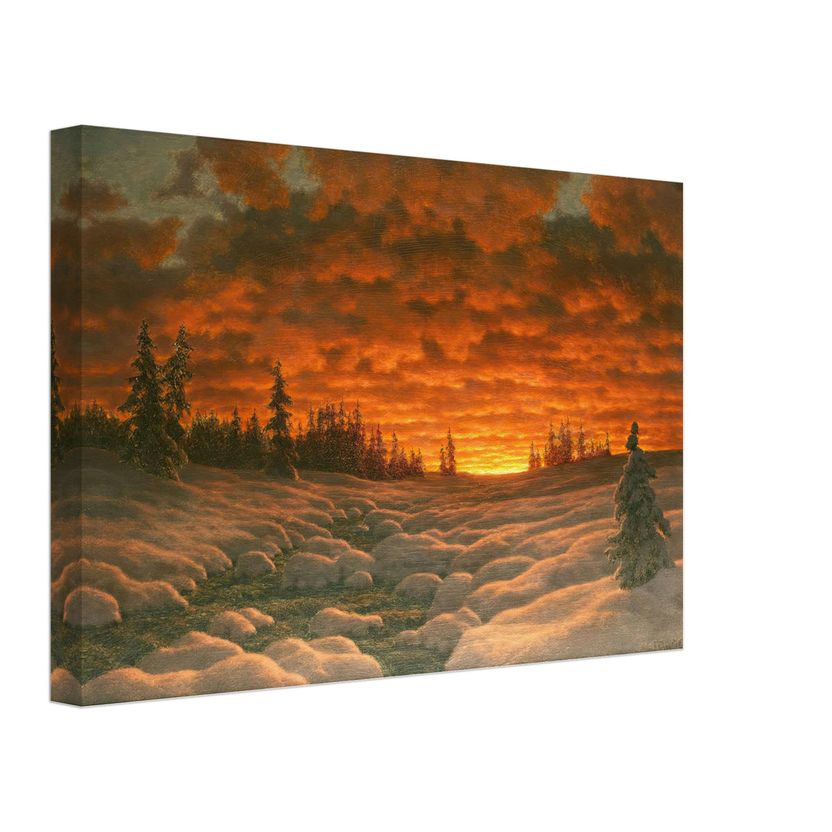Winter Sunset by Ivan Fedorovich Choultse, canvas, view 2