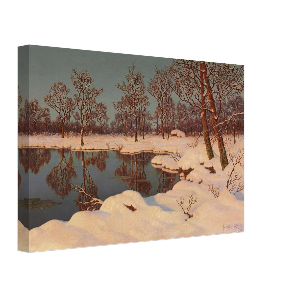 Winter Sunset by Ivan Fedorovich Choultse, canvas, view 2