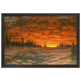 Winter Sunset by Ivan Fedorovich Choultse, framed poster, view 2