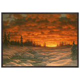 Winter Sunset by Ivan Fedorovich Choultse, framed poster, view 3