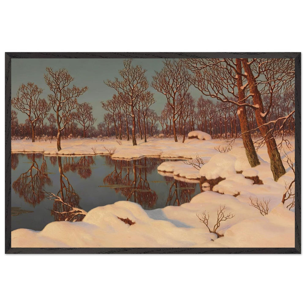 Winter Sunset by Ivan Fedorovich Choultse, framed poster