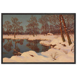 Winter Sunset by Ivan Fedorovich Choultse, framed poster