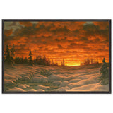Winter Sunset by Ivan Fedorovich Choultse, framed poster
