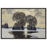 Winter by Vilhelms Purvitis, framed poster