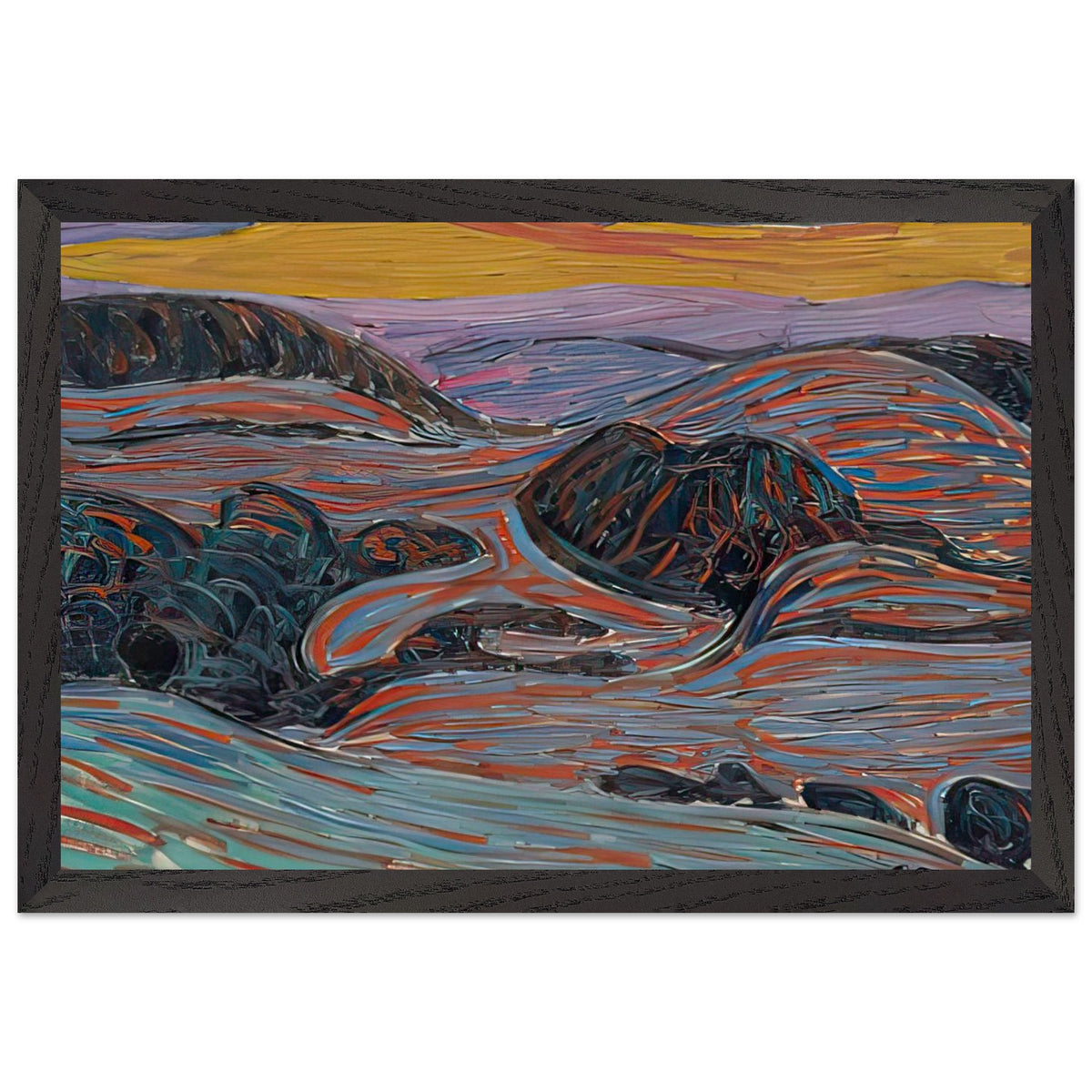 Winterlandschaft by Cuno Amiet, framed poster, view 2