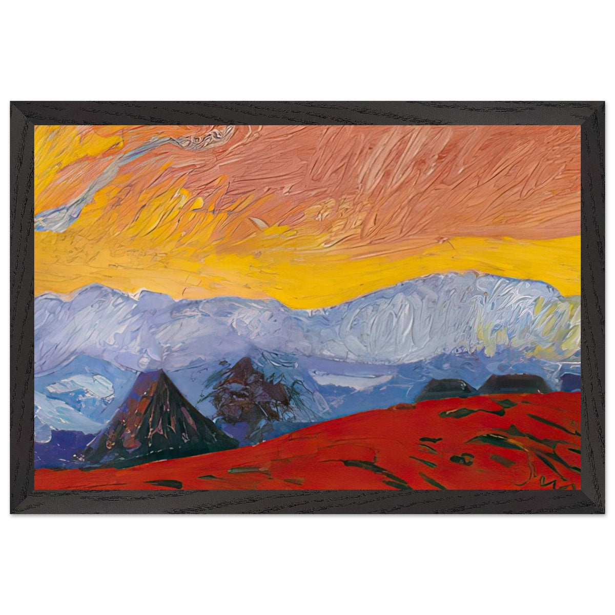 Winterlandschaft by Cuno Amiet, framed poster, view 2