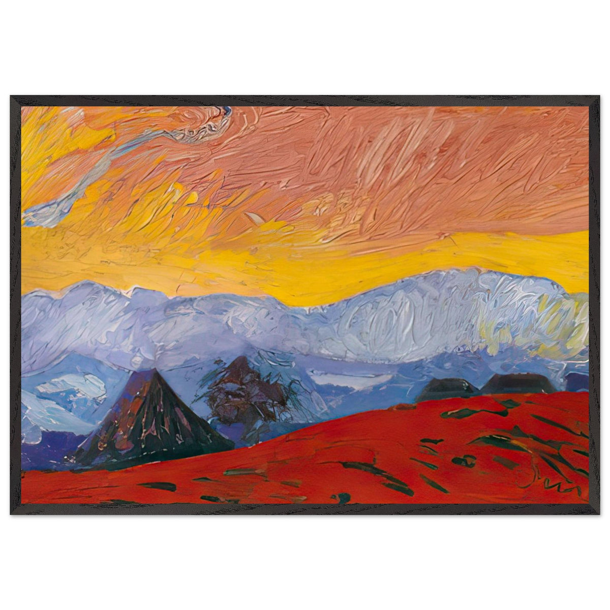 Winterlandschaft by Cuno Amiet, framed poster, view 3