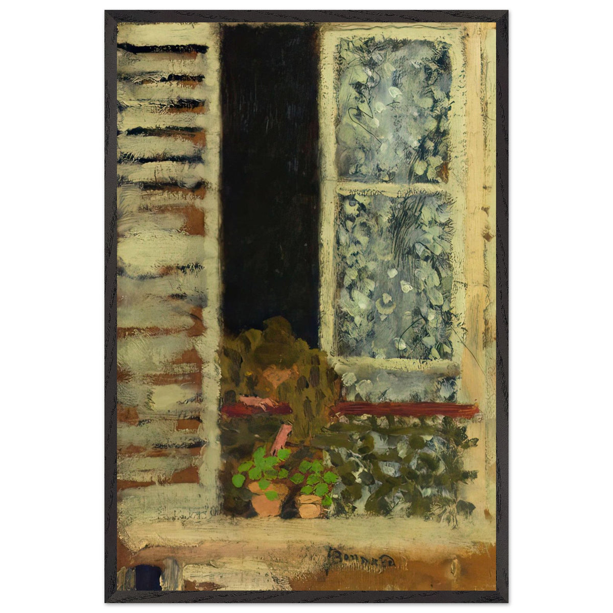 Woman at Her Window by Pierre Bonnard, framed poster