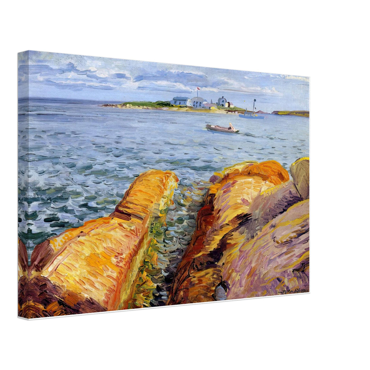 Wonsons Rocks and Ten Pound Island by John French Sloan, canvas