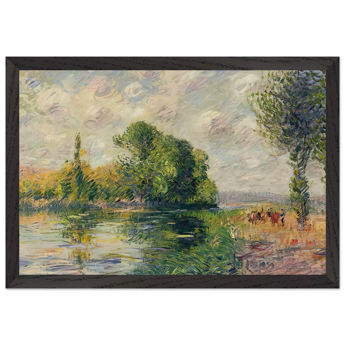Wood and Fields Near St Cyr Vadreuil by Gustave Loiseau, framed poster, view 2