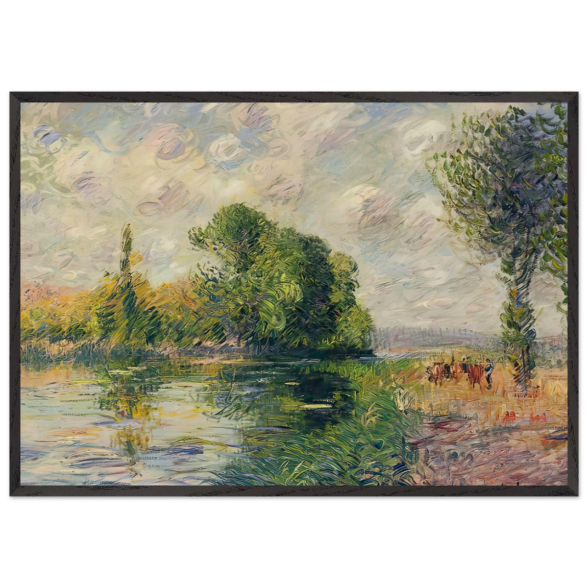 Wood and Fields Near St Cyr Vadreuil by Gustave Loiseau, framed poster, view 3
