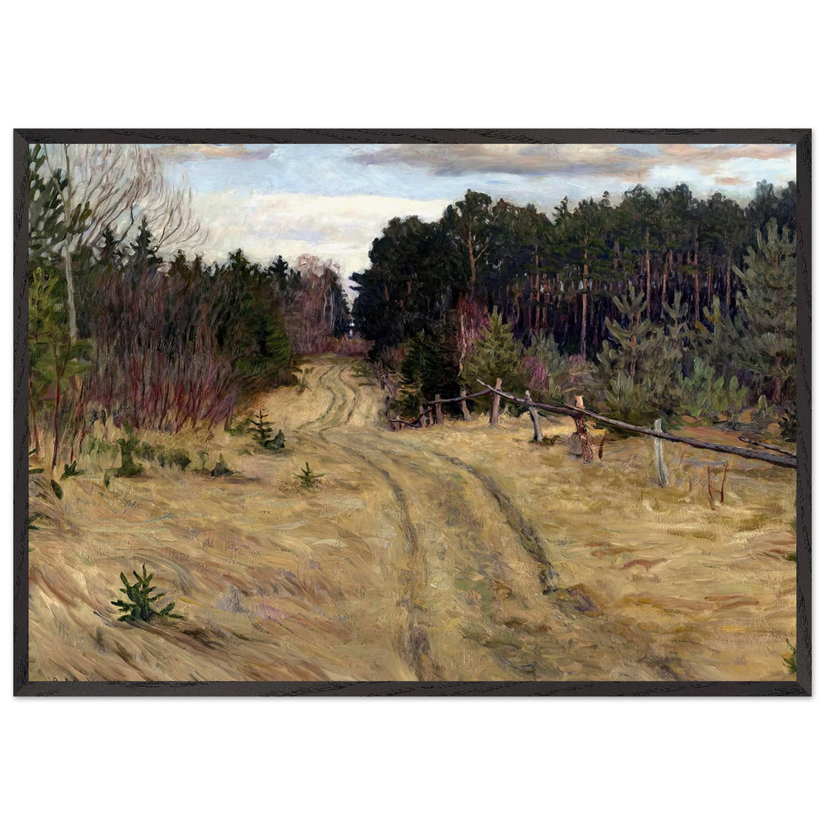 Woodland Path by Nikolay Bogdanov-Belsky, framed poster, view 3