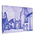 Yard in front of Castle by Nicholas Roerich, canvas