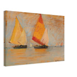 Yawls in the Lagoon by Stefan Popescu, canvas