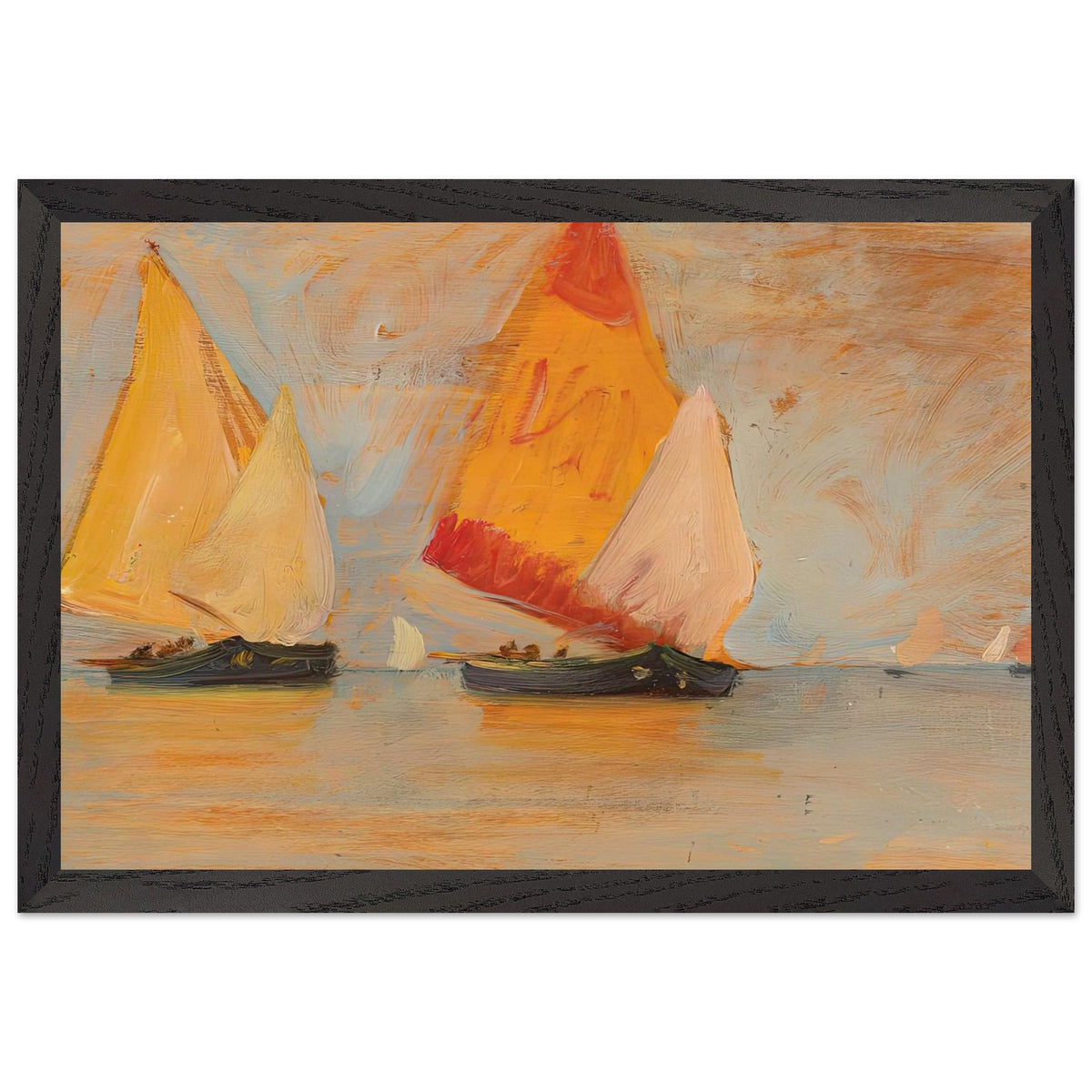 Yawls in the Lagoon by Stefan Popescu, framed poster, view 2