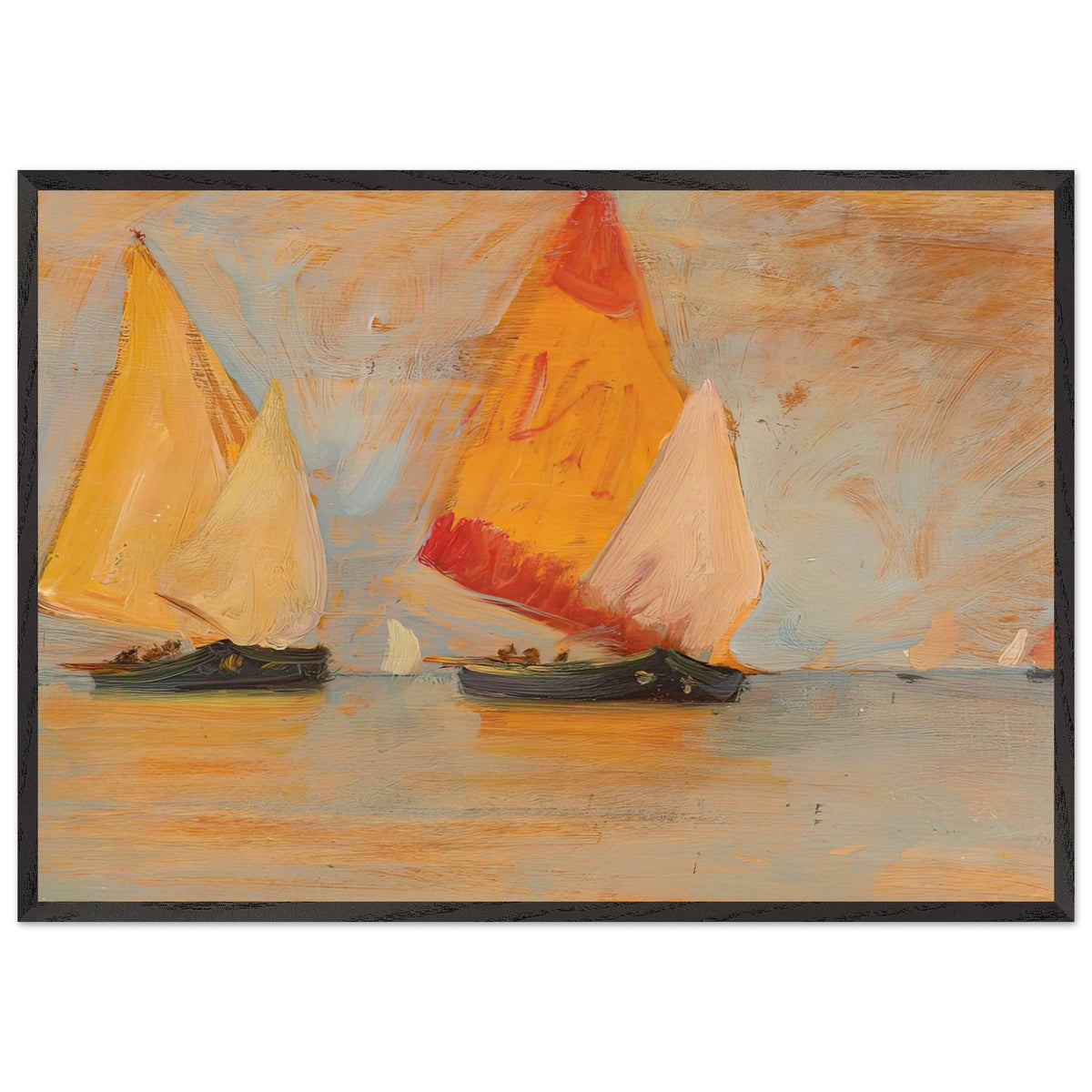 Yawls in the Lagoon by Stefan Popescu, framed poster, view 3