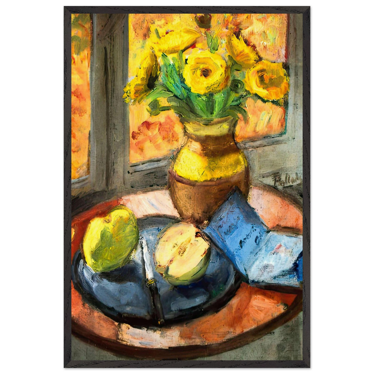 Yellow Flowers by Theodor Pallady, framed poster
