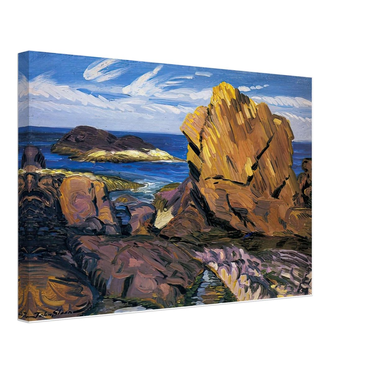Yellow Rock, Gloucester by John French Sloan, canvas