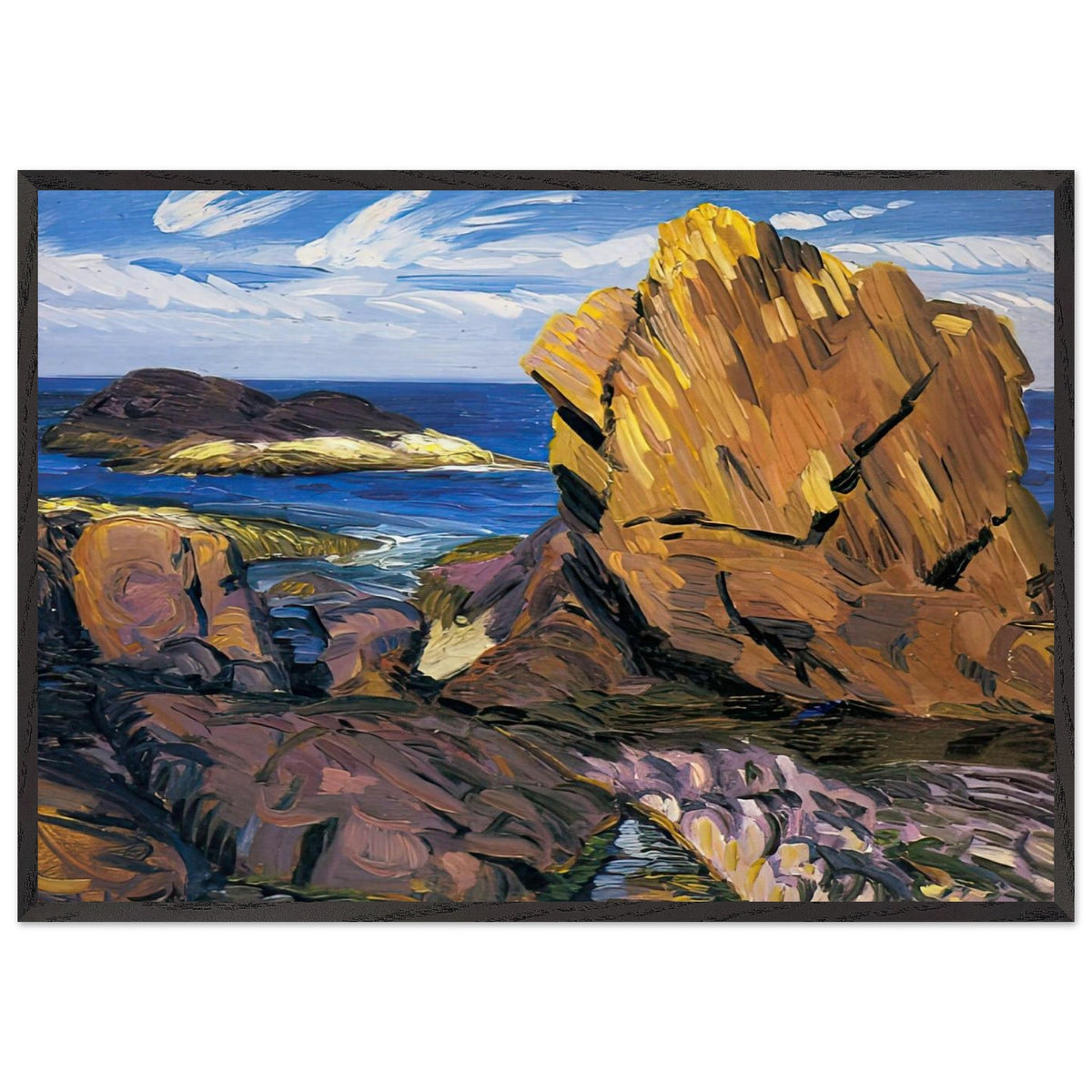 Yellow Rock, Gloucester by John French Sloan, framed poster, view 3