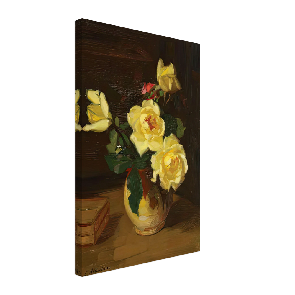 Yellow Roses by Constantin Artachino, canvas