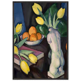 Yellow Tulips and Statuette by Samuel Peploe, framed poster, view 3