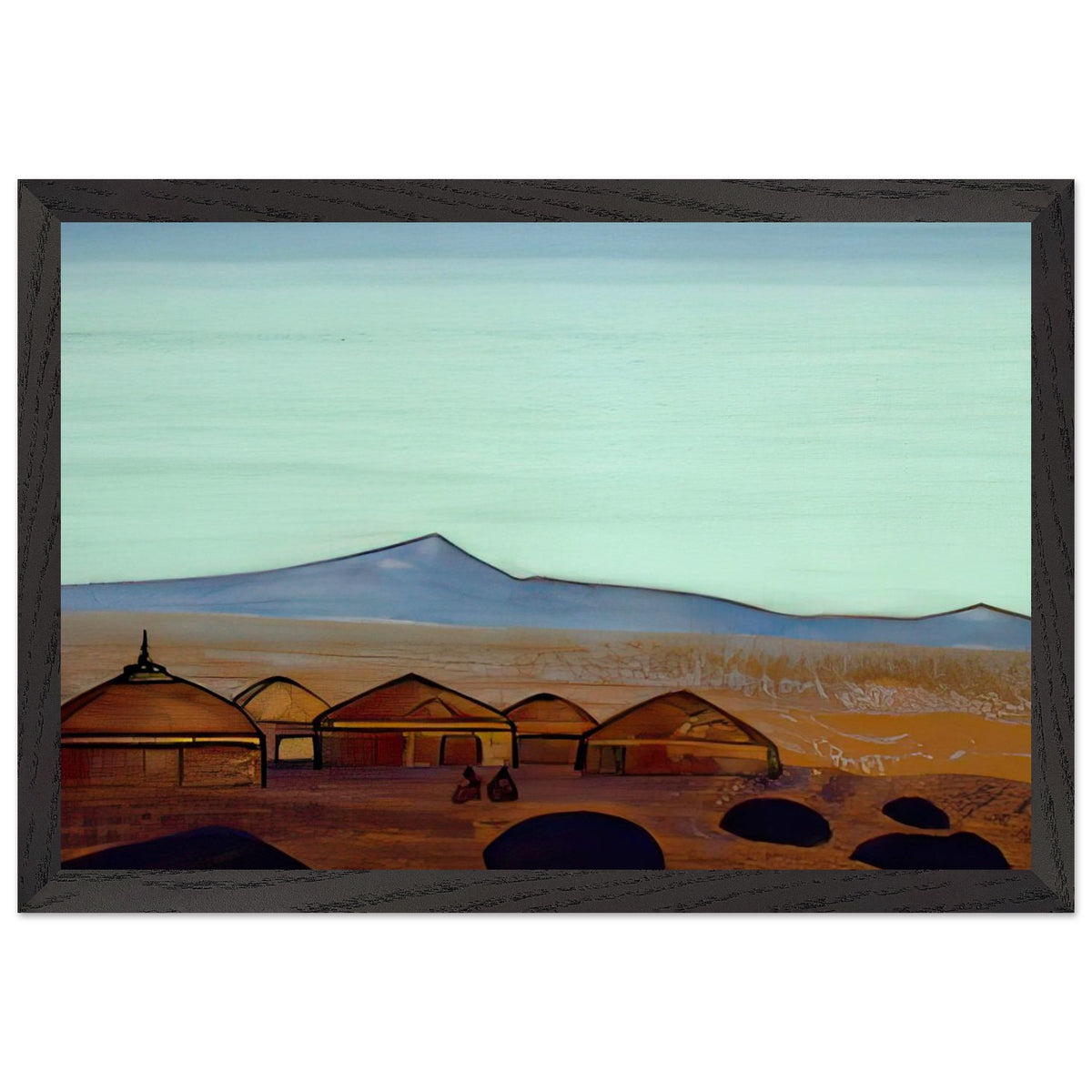 Yurtas by Nicholas Roerich, framed poster, view 2