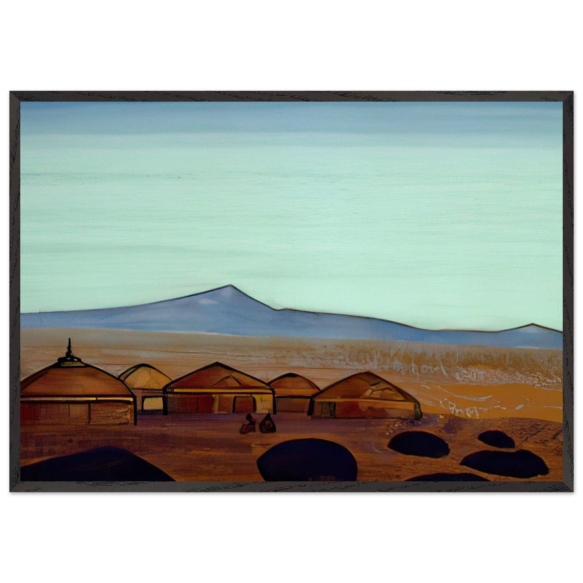 Yurtas by Nicholas Roerich, framed poster, view 3