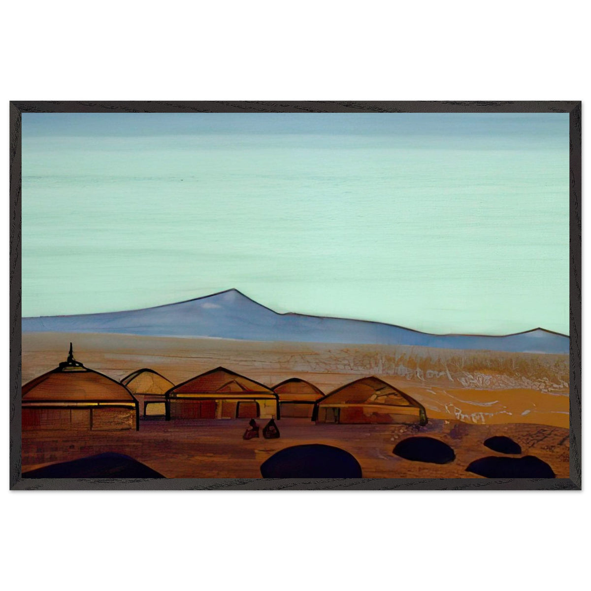 Yurtas by Nicholas Roerich, framed poster