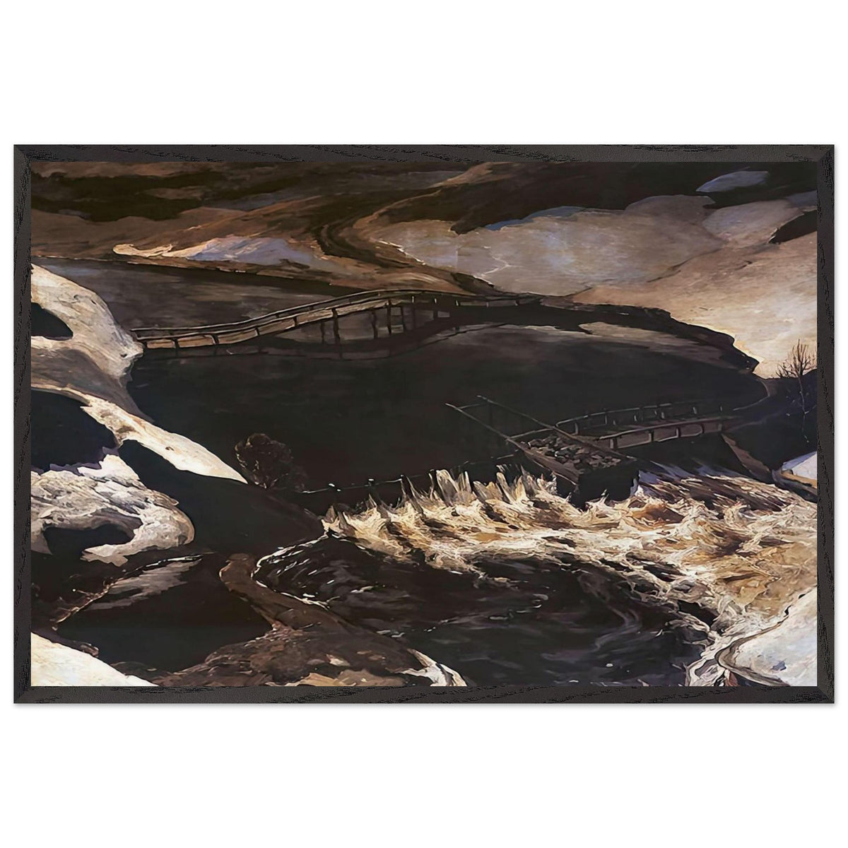 Z brzegów Wilejki by Ferdynand Ruszczyc, framed poster