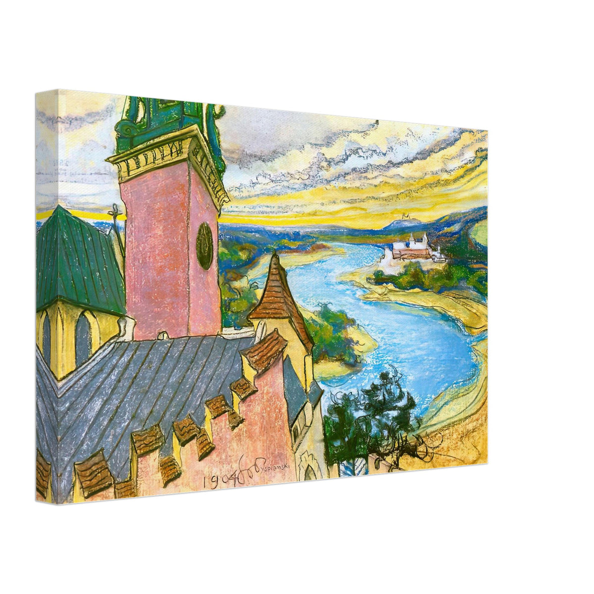 Zakola Wisly by Stanisław Wyspiański, canvas, view 2